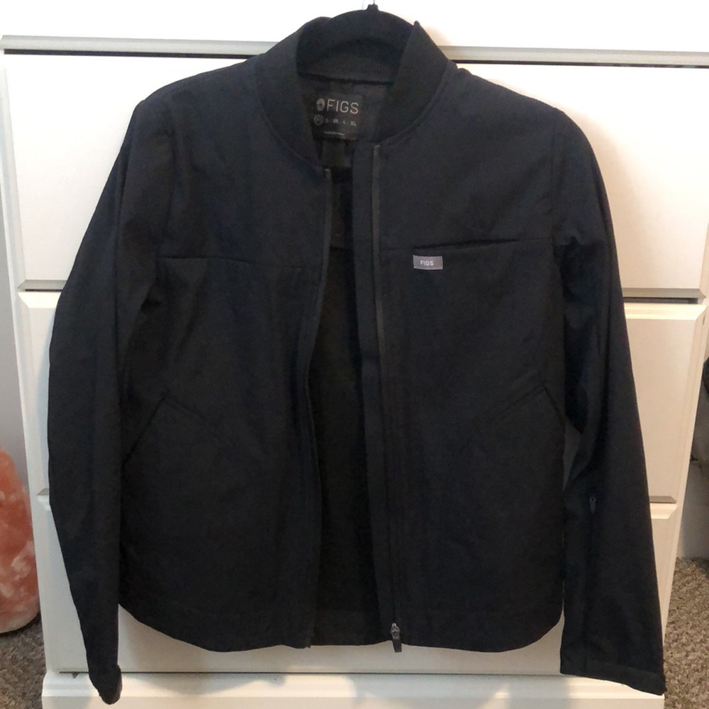 Figs black waterproof jacket